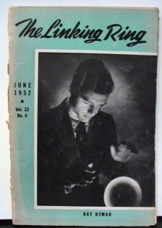 The Linking Ring June 1952 Ray Hyman Magic IBM Magician
