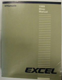 Hyundai 1989 Excel Repair Manual Original