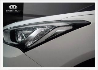 Hyundai 2011 2012 Santa Fe] Head Lamp Light Chrome Eyeline Trim 2EA