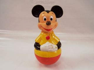 Vintage Disney Mickey Mouse Baby Rattle Toy