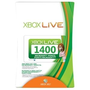 Xbox 360 Live 1400 Microsoft Points Xboxlive Factory SEALED Unused
