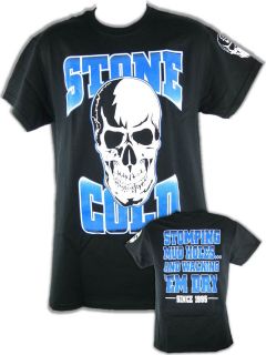 Stone Cold Steve Austin Stomping Mudholes White Skull T Shirt