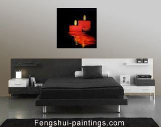 Abstract Romantic Candles Feng Shui Bedroom Painting