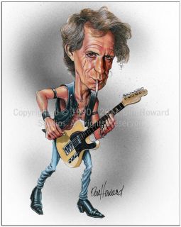 Keith Richards Picture Poster Caricature Cartoon