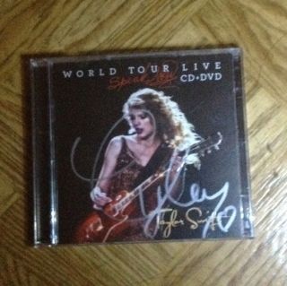  SWIFT WORLD TOUR LIVE CD + DVD Speak Now Autographed Hand Signed CD