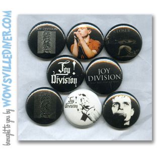 Joy Division 8 Pins Buttons Badges Ian Curtis