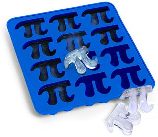 Pi Symbol Silicone Ice Cube Tray 12 Cubes New Mold Jello Soap Baking