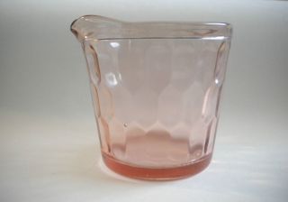  1932 Jeannette Hex Optic Pink Depression Glass Ice Bucket
