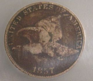 1857 ICG VG08 Flying Eagle One Cent Penny Graded Coin