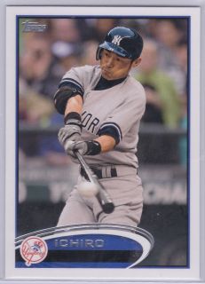 Ichiro 2012 Topps Update Base Card Yankees Uniform
