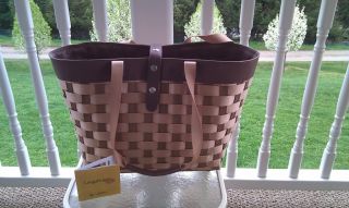 Longaberger Large Shopping to Go Tote Tan Retired