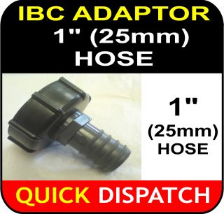 IBC ADAPTER FITTING to 1 (25mm) HOSE Tail Connector Tank Yute (2 S60