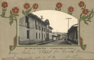 Costa Rica San Jose Seminario Iglesia Soledad 1904