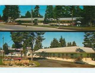  Pre 1980 Great Lakes Motel St Saint Ignace Michigan MI U0309