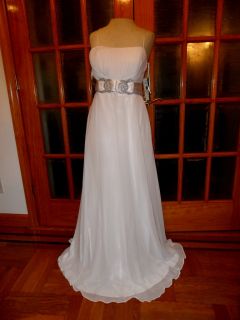New Ignite Evenings Party Evening Wedding White Dress with diamand