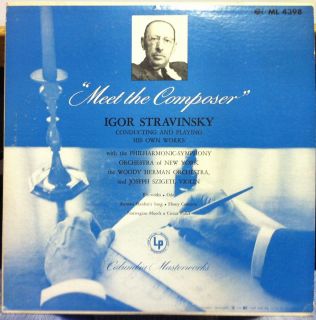 1951 ED1 US CBS Igor Stravinsky Meet The Composer LP VG ml 4398 Joseph