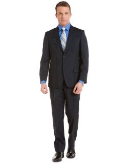 Ike Behar Navy Stripe Suit