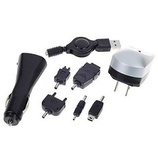 USD $ 6.99   3 in 1 USB AC and Car Charger (with Cell Phone Adapters