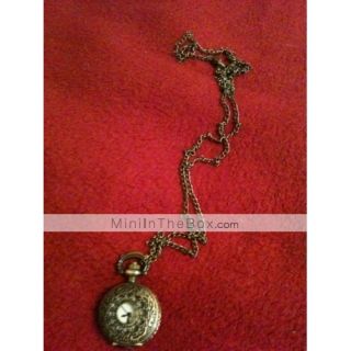 USD $ 6.49   Hollow Engraving Pocket Watch with Necklace Chain,