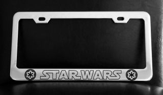 Starwars Imperial License Plate Frame Custom Made of Chrome