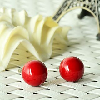 USD $ 1.99   10mm Red Precious Stone Earring,
