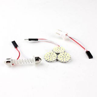 1206 SMD 66 LED weiß Glühbirne für Auto Lesen / Dome / Heckleuchten