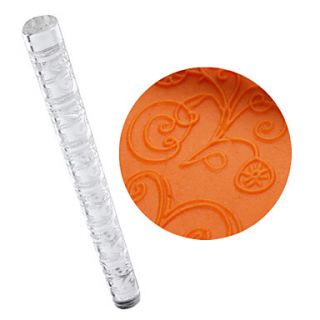 USD $ 13.59   Acrylic Rolling Pin Abstract Lines Style for DIY Cake