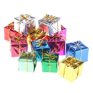 EUR € 1.09   12 Pack 3cm 1 Shiny Gold Gift Box Christmas Ornaments