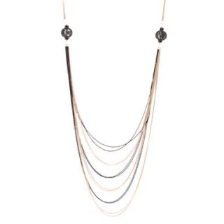 USD $ 7.59   Ball Shape 12 Layer Two tone Metal Necklace,
