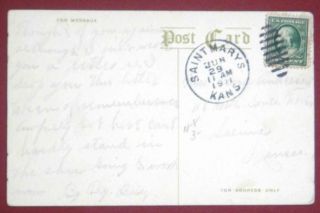 antique 1911 Postcard Immaculata St Marys KS ★