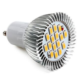 gu10 16x5630 SMD 8w 720lm 3000 3500K branco quente lâmpada LED SPOT