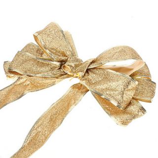 USD $ 19.19   36cm 14 Large Size Gold Sequin Bowknot Christmas