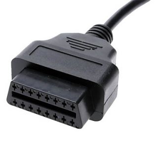 OBD OBD2 de 10 pines a 16 pines adaptador de conector de diagnóstico