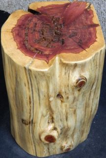 Aromatic Red Cedar End Table Stump Stool Unique Lumber Furniture 10202