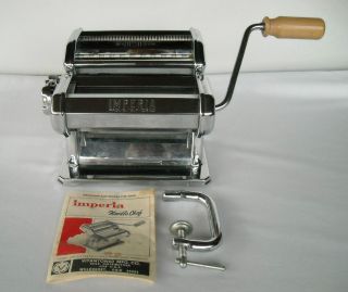 IMPERIA PASTA NOODLE MAKER MADE IN ITALY WITH INSTRUCTION RECIPES