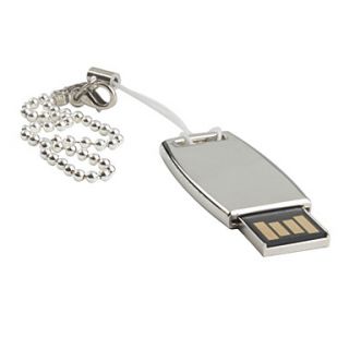 USD $ 28.99   16GB Retractable Keychain Mini USB Flash Drive (Silver