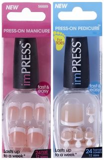 Broadway Impress Finger Toe Nail Combo Pick Me French No Glue Needed