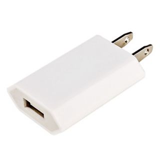 USD $ 3.19   US Plug USB Power Charger Adapter for iPhone 5 (White