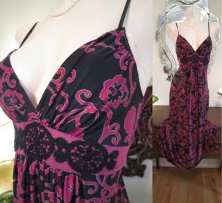 Gown Jonquil Negligee  Spandex Maxi Dress Pink Nightgown