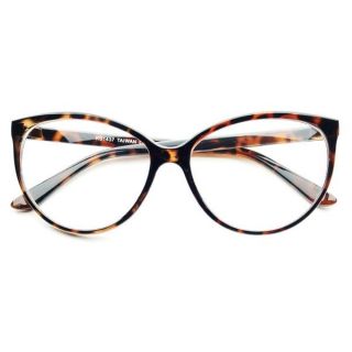 Gorgeous Retro Style Clear Cat Eye Glasses in Tortoise Brown C222