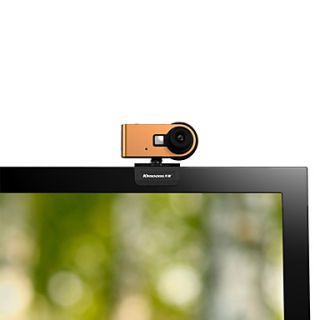 24.0 Megapixel Clip On Webcam with Microphone (30fps, 1280 x 720, Gold