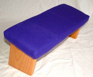 Folding Meditation Bench Indigo Silk Color