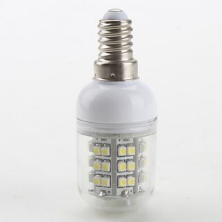 EUR € 4.41   E14 48x3528 SMD 3w 150lm 5500 6500K naturligt hvidt lys