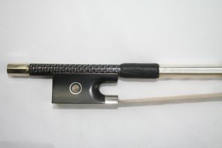  Carbon Fiber Silver Line Violin Bow Bring Grid Fiddle Bows VB59