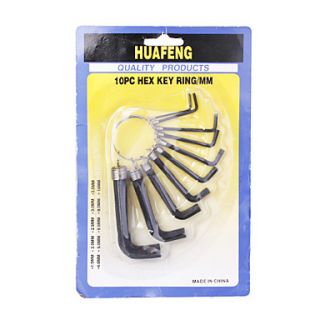 EUR € 7.26   10st hexadecimale sleutel ring, zwart, Gratis