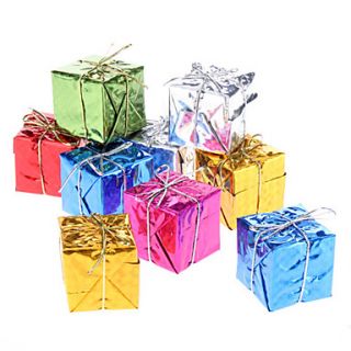 EUR € 1.28   9 Pack 5cm 2 Shiny Gold Gift Box Christmas Ornaments