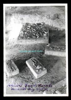 1939 PHOTO   WICKLIFFE INDIAN MOUNDS   ANCIENT BURIED CITY   SKELETONS