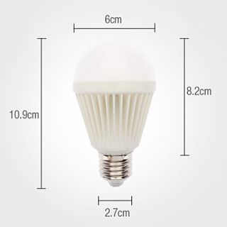 E27 5W 500 550lm 6000 6500K Natural White Light LED Ball Lampe (110