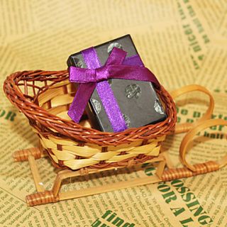 USD $ 2.29   Flannelette Bottom Bowknot Purple Paper Jewelry Box,