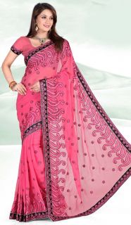 Designer Work Saree Indian Wonderful Designer Sari